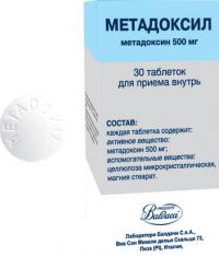 Метадоксил 500мг таблетки №30 (BALDACCI LABORATOIRE S.P.A.)